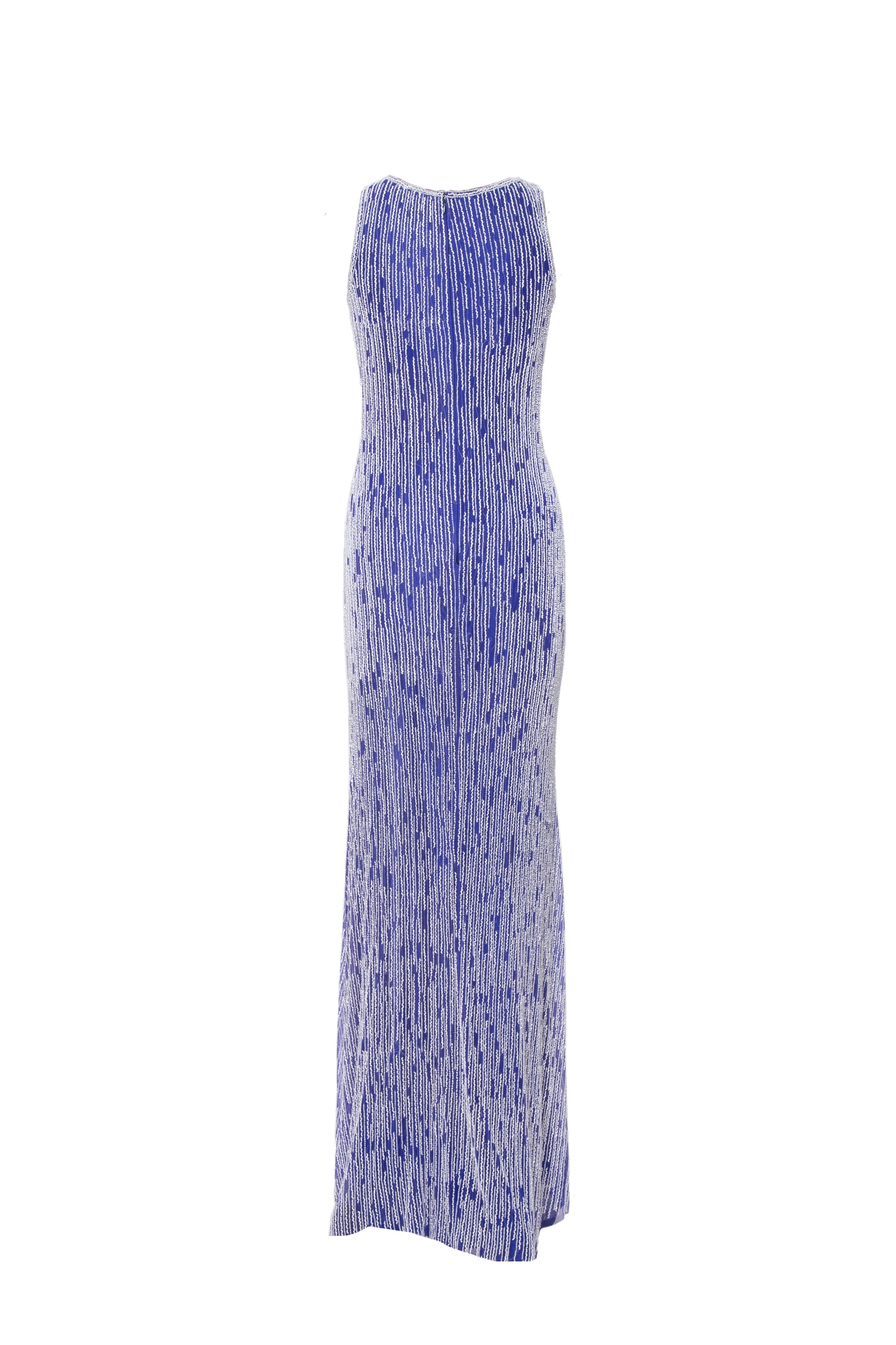 Marina Hand-Beaded Bateau Neck Sleeveless Maxi Gown