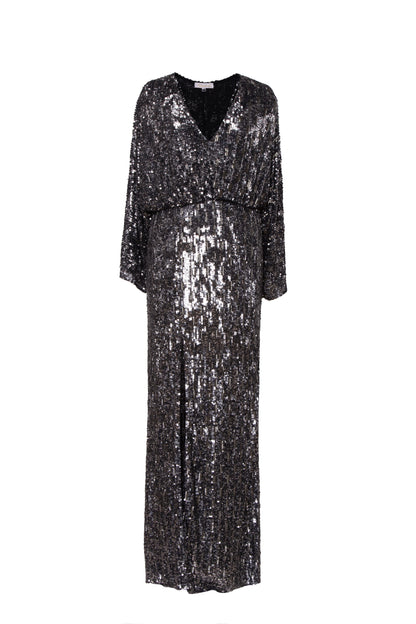 Aria Sequined Kaftan Sleeve Maxi Gown