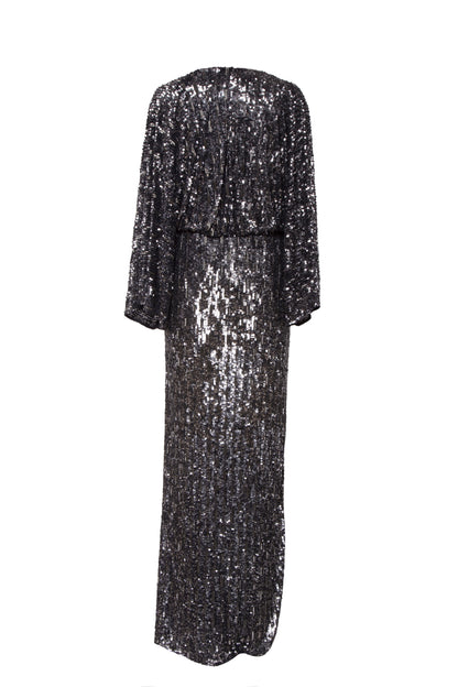 Aria Sequined Kaftan Sleeve Maxi Gown