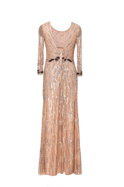 Cora Embellished Long Sleeve Maxi Gown