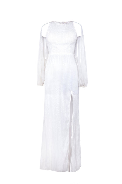 Ava Beaded Open Sleeve Maxi Gown