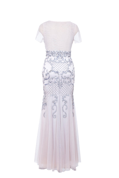 Sofia Baroque Embellished Mermaid Tulle Maxi Gown
