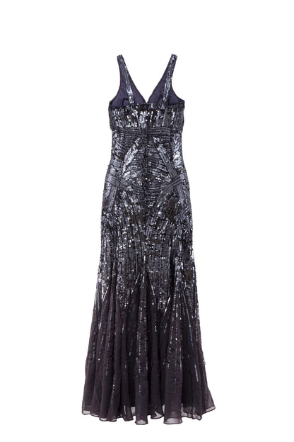 Giselle Noir Embellished Empire Waist Sleeveless Maxi Gown