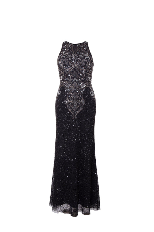 Lenora Sequin Embellished Sleeveless Maxi Gown