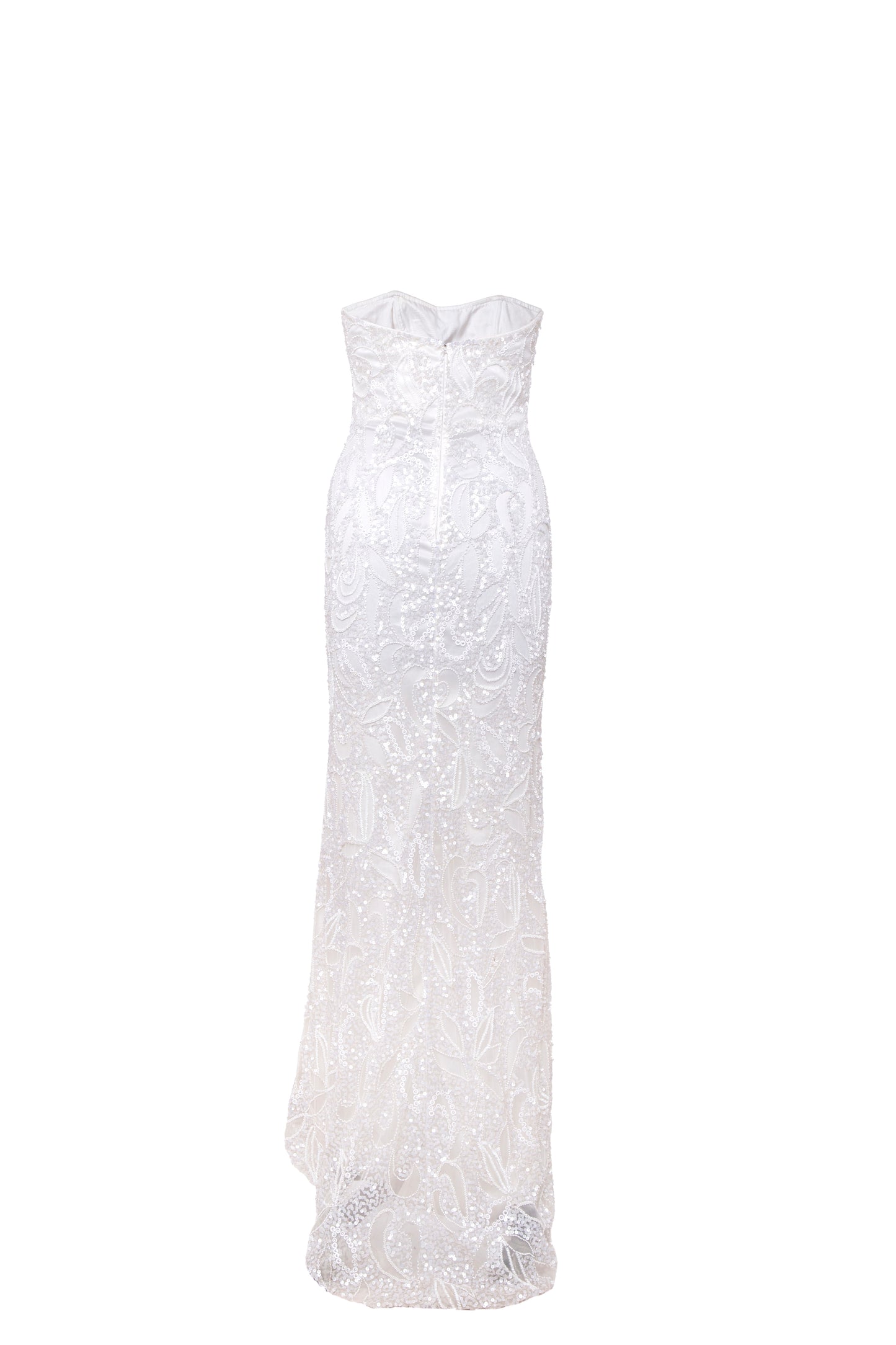 Clara Hand-Beaded Strapless Maxi Gown