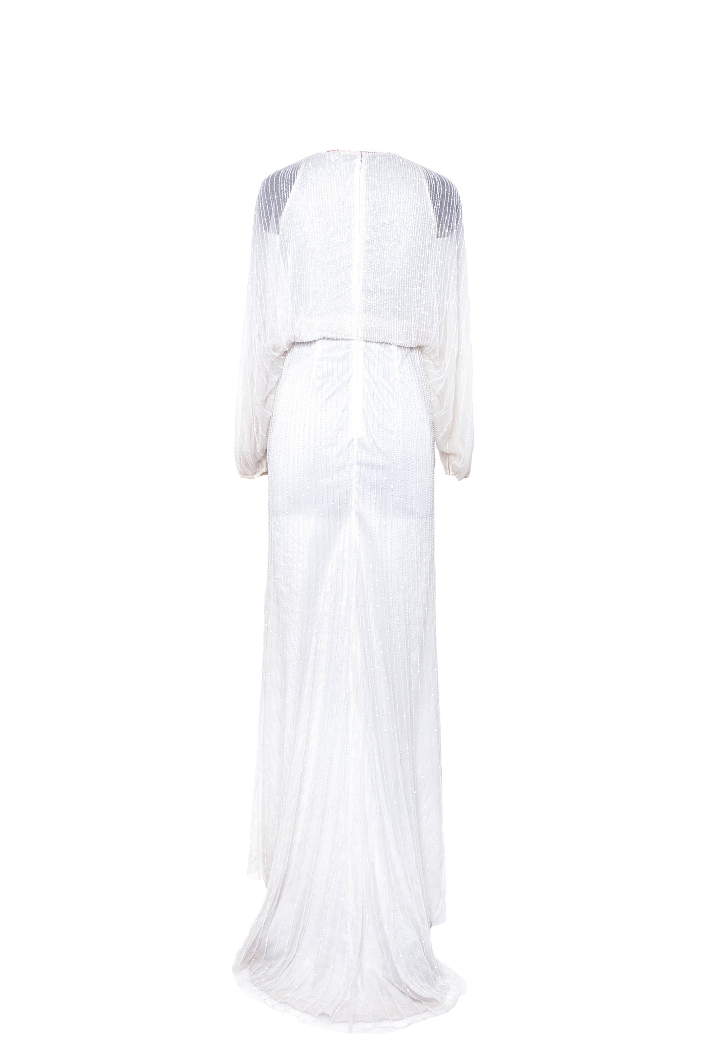 Ava Beaded Open Sleeve Maxi Gown