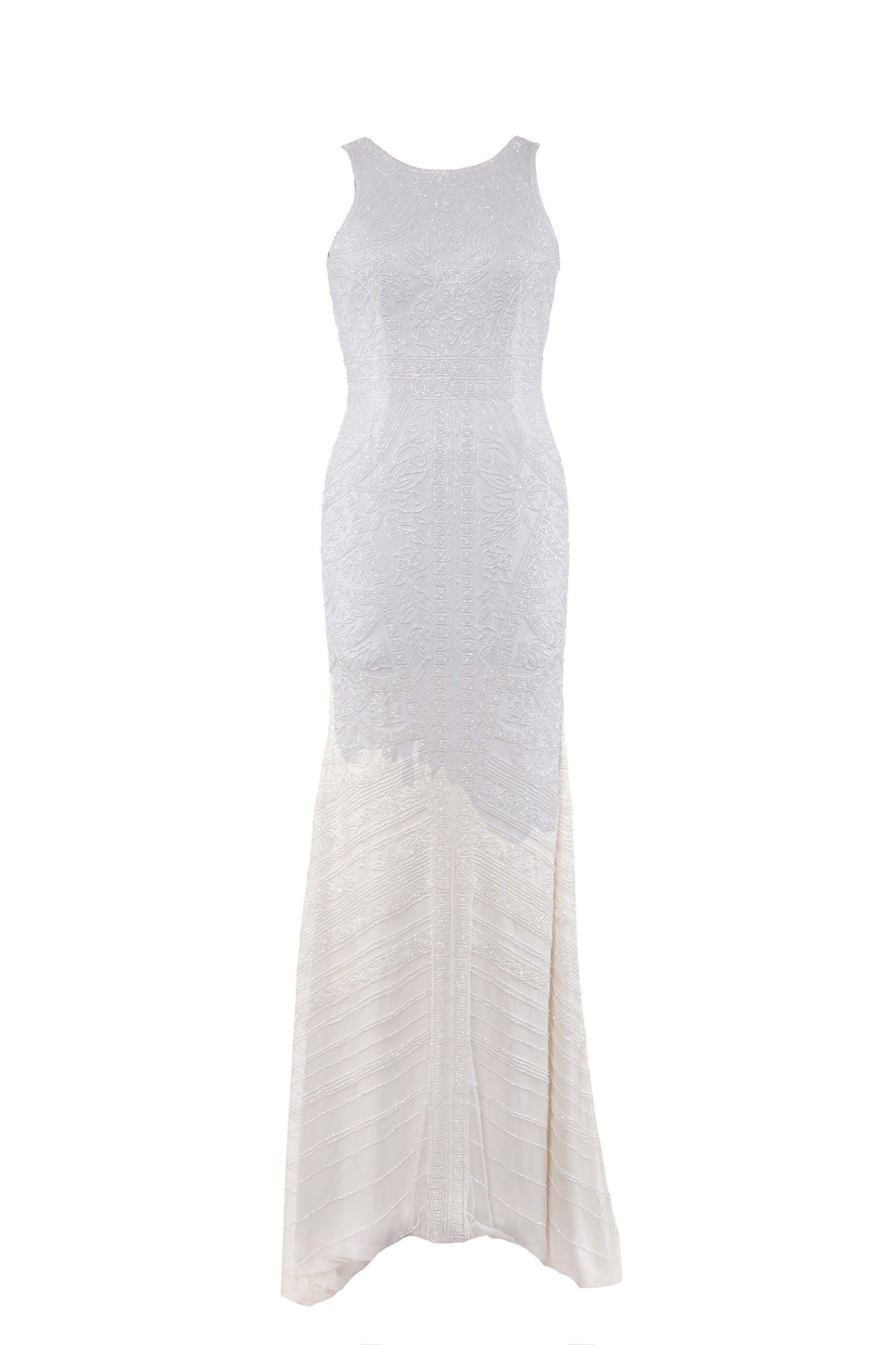 Mia Pearlescent Hand-Beaded Maxi Gown