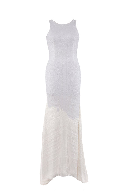 Mia Pearlescent Hand-Beaded Maxi Gown