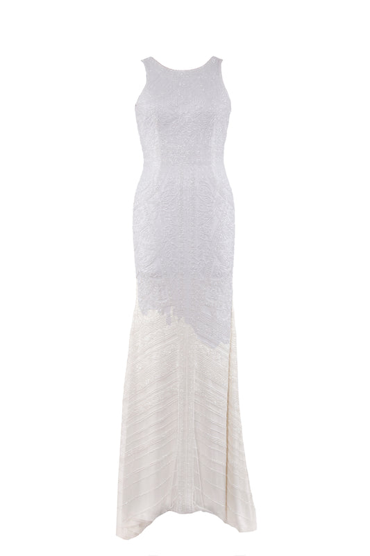 Mia Pearlescent Hand-Beaded Maxi Gown
