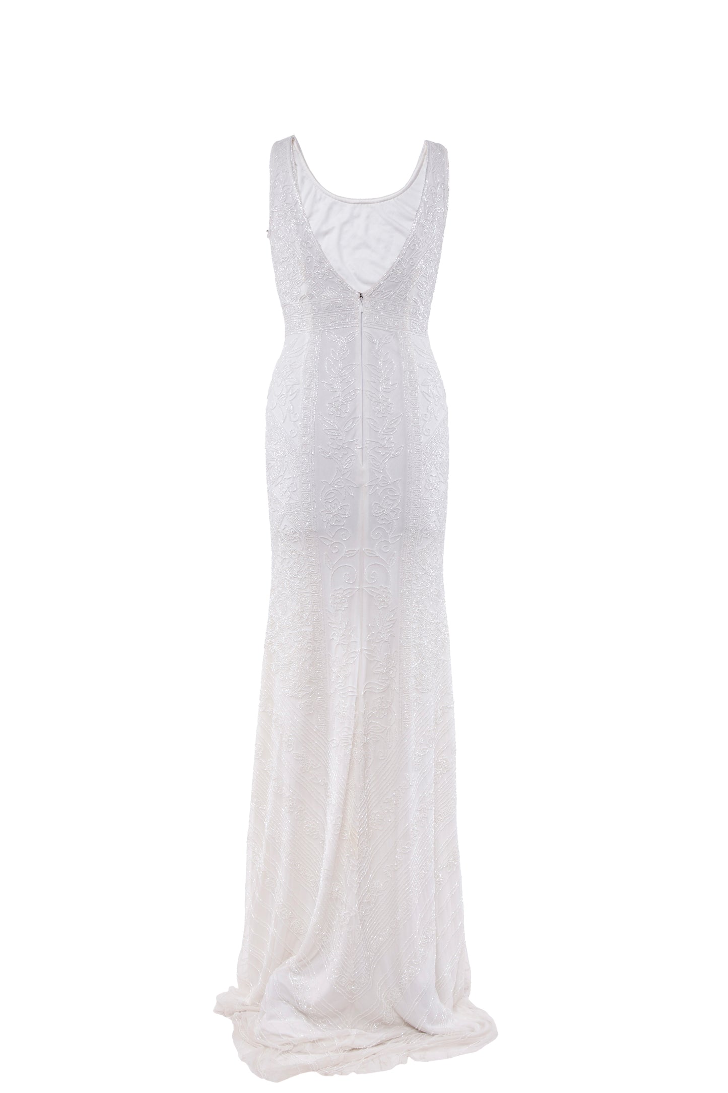 Mia Pearlescent Hand-Beaded Maxi Gown